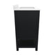 Black Frame/Nickel Hardware,30" |#| 30 Inch Bathroom Vanity with Undermount Sink and Open Storage Shelf in Black