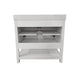 White,36" |#| 36 Inch Bathroom Vanity with Undermount Sink and Open Storage Shelf in White
