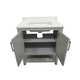 Gray,30" |#| 30 Inch Bathroom Vanity with Undermount Sink and Open Storage Shelf in Gray