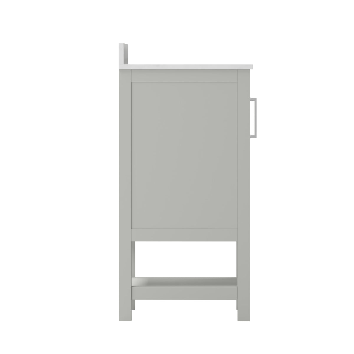 Gray,30" |#| 30 Inch Bathroom Vanity with Undermount Sink and Open Storage Shelf in Gray