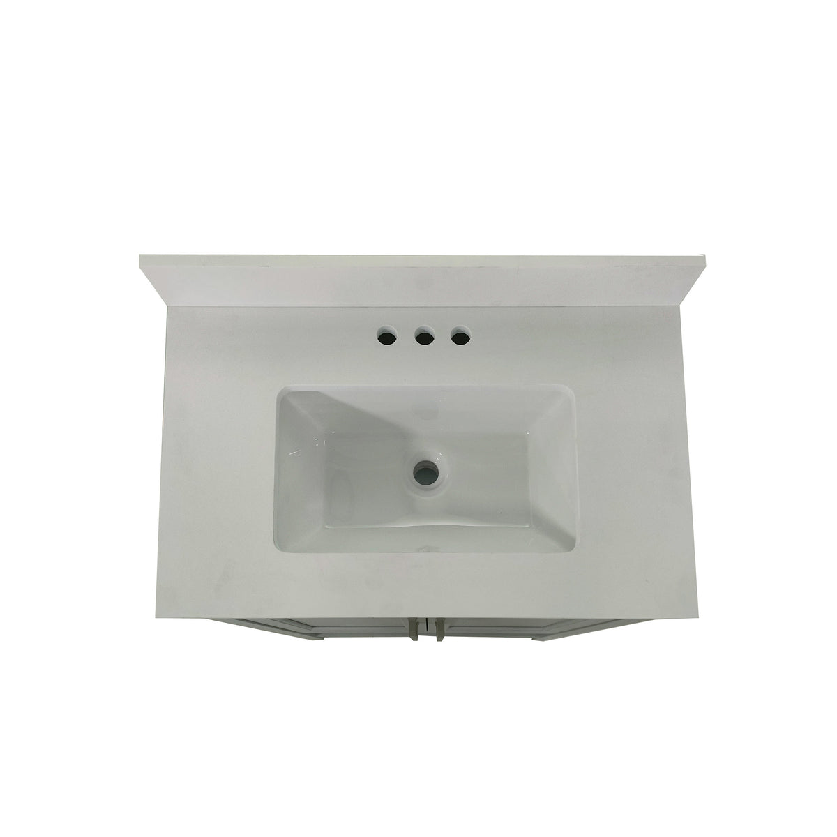 Gray,30" |#| 30 Inch Bathroom Vanity with Undermount Sink and Open Storage Shelf in Gray