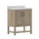 Brown,30" |#| 30 Inch Bathroom Vanity with Undermount Sink and Open Storage Shelf in Brown