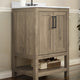 Brown,24" |#| 24 Inch Bathroom Vanity with Undermount Sink and Open Storage Shelf in Brown