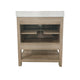 Brown,30" |#| 30 Inch Bathroom Vanity with Undermount Sink and Open Storage Shelf in Brown