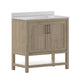 Brown,36" |#| 36 Inch Bathroom Vanity with Undermount Sink and Open Storage Shelf in Brown