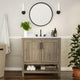 Brown,36" |#| 36 Inch Bathroom Vanity with Undermount Sink and Open Storage Shelf in Brown