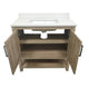Brown,36" |#| 36 Inch Bathroom Vanity with Undermount Sink and Open Storage Shelf in Brown