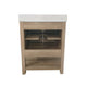 Brown,24" |#| 24 Inch Bathroom Vanity with Undermount Sink and Open Storage Shelf in Brown