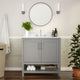 Gray,36" |#| 36 Inch Bathroom Vanity with Undermount Sink and Open Storage Shelf in Gray