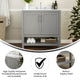 Gray,36" |#| 36 Inch Bathroom Vanity with Undermount Sink and Open Storage Shelf in Gray