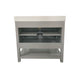 Gray,36" |#| 36 Inch Bathroom Vanity with Undermount Sink and Open Storage Shelf in Gray