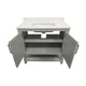 Gray,36" |#| 36 Inch Bathroom Vanity with Undermount Sink and Open Storage Shelf in Gray