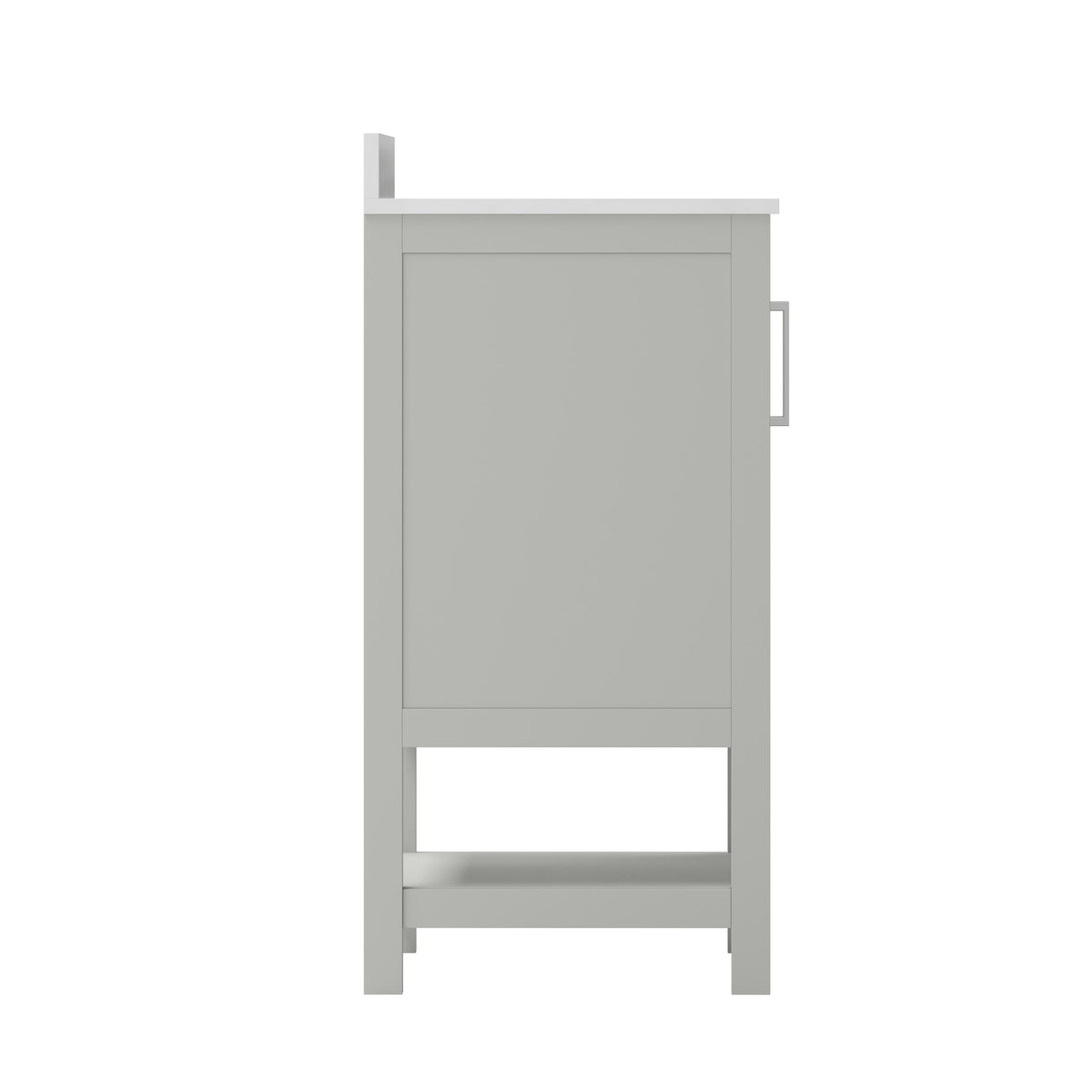 Gray,36" |#| 36 Inch Bathroom Vanity with Undermount Sink and Open Storage Shelf in Gray