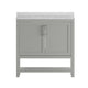 Gray,36" |#| 36 Inch Bathroom Vanity with Undermount Sink and Open Storage Shelf in Gray