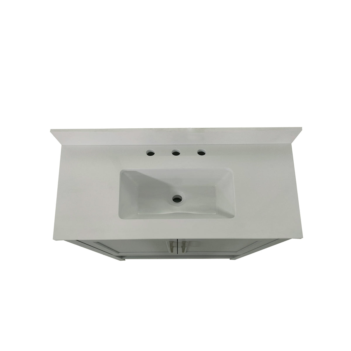 Gray,36" |#| 36 Inch Bathroom Vanity with Undermount Sink and Open Storage Shelf in Gray