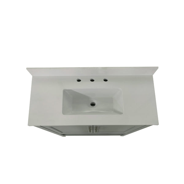 Gray,36" |#| 36 Inch Bathroom Vanity with Undermount Sink and Open Storage Shelf in Gray