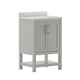 Gray,24" |#| 24 Inch Bathroom Vanity with Undermount Sink and Open Storage Shelf in Gray