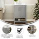 Gray,24" |#| 24 Inch Bathroom Vanity with Undermount Sink and Open Storage Shelf in Gray
