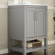 Gray,24" |#| 24 Inch Bathroom Vanity with Undermount Sink and Open Storage Shelf in Gray