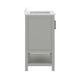 Gray Frame/Black Hardware,36" |#| 36" Bathroom Vanity with Sink, Open Storage, and Storage Drawers in Gray