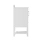 White,36" |#| 36 Inch Bathroom Vanity with Sink, Open Storage, and Storage Drawers in White