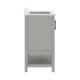 Gray Frame/Black Hardware,42" |#| 42" Bathroom Vanity with Sink, Open Storage, and Storage Drawers in Gray