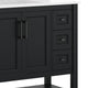 Black Frame/Black Hardware,36" |#| 36" Bathroom Vanity with Sink, Open Storage, and Storage Drawers in Black