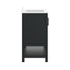 Black Frame/Black Hardware,36" |#| 36" Bathroom Vanity with Sink, Open Storage, and Storage Drawers in Black