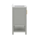 Gray Frame/Gold Hardware,36" |#| 36" Bathroom Vanity with Sink, Open Storage, and Storage Drawers in Gray