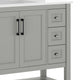 Gray Frame/Black Hardware,36" |#| 36" Bathroom Vanity with Sink, Open Storage, and Storage Drawers in Gray