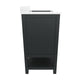 Black Frame/Nickel Hardware,42" |#| 42 Inch Bathroom Vanity with Sink, Open Storage, and Storage Drawers in Black