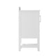 White,42" |#| 42 Inch Bathroom Vanity with Sink, Open Storage, and Storage Drawers in White