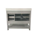 Gray,42" |#| 42 Inch Bathroom Vanity with Sink, Open Storage, and Storage Drawers in Gray