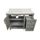 Gray,42" |#| 42 Inch Bathroom Vanity with Sink, Open Storage, and Storage Drawers in Gray
