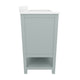 Sage Frame/Nickel Hardware,36" |#| 36 Inch Bathroom Vanity with Sink, Open Storage, and Storage Drawers in Sage