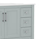 Sage Frame/Nickel Hardware,36" |#| 36 Inch Bathroom Vanity with Sink, Open Storage, and Storage Drawers in Sage