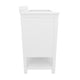 White Frame/Gold Hardware,36" |#| 36 Inch Bathroom Vanity with Sink, Open Storage, and Storage Drawers in Wht/Gold