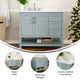 Sage Frame/Nickel Hardware,42" |#| 42 Inch Bathroom Vanity with Sink, Open Storage, and Storage Drawers in Sage