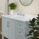 Sage Frame/Nickel Hardware,42" |#| 42 Inch Bathroom Vanity with Sink, Open Storage, and Storage Drawers in Sage