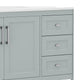 Sage Frame/Nickel Hardware,42" |#| 42 Inch Bathroom Vanity with Sink, Open Storage, and Storage Drawers in Sage