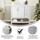 White,36" |#| 36 Inch Bathroom Vanity with Sink, Open Storage, and Storage Drawers in White