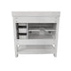 White,36" |#| 36 Inch Bathroom Vanity with Sink, Open Storage, and Storage Drawers in White