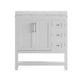 White,36" |#| 36 Inch Bathroom Vanity with Sink, Open Storage, and Storage Drawers in White