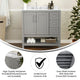 Gray,36" |#| 36 Inch Bathroom Vanity with Sink, Open Storage, and Storage Drawers in Gray