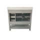 Gray,36" |#| 36 Inch Bathroom Vanity with Sink, Open Storage, and Storage Drawers in Gray