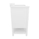 White Frame/Gold Hardware,42" |#| 42 Inch Bathroom Vanity with Sink, Open Storage, and Storage Drawers in Wht/Gold