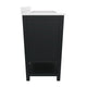Black Frame/Gold Hardware,36" |#| 36 Inch Bathroom Vanity with Sink, Open Storage, and Storage Drawers in Blk/Gold