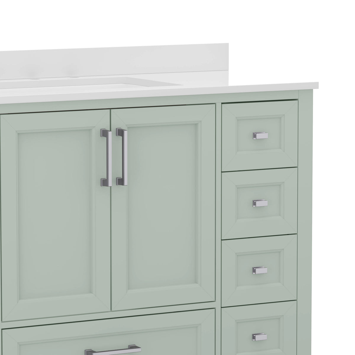 Gray |#| 48 Inch Bathroom Vanity with Sink, Storage Cabinet, and 9 Drawers in Gray
