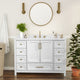 White |#| 48 Inch Bathroom Vanity with Sink, Storage Cabinet, and 9 Drawers in White