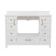 White |#| 48 Inch Bathroom Vanity with Sink, Storage Cabinet, and 9 Drawers in White